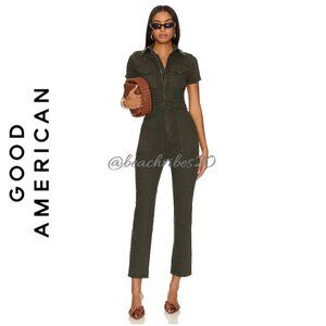 GOOD AMERICAN Fit For Success Jumpsuit Fatigue001 3(Large) NWT